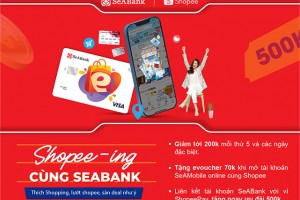 Mua sắm bằng thẻ quốc tế SeABank trên Shopee hưởng trọn 4 ưu đãi hấp dẫn