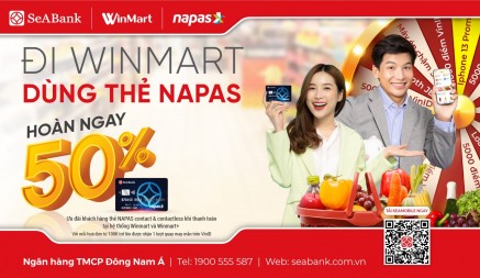 Chuỗi ưu đãi đi Winmart cùng thẻ Napas