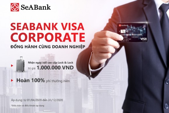 Nhận ngay vali sành điệu khi mở thẻ SeABank Visa Corporate
